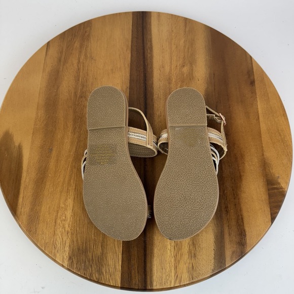 New Big Kids Kurt Geiger Mini Deliah Tan Leather Strappy Slingback Sandal Size 1 - Picture 7 of 13